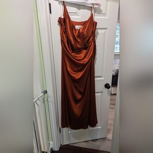 David's Bridal Gallina Signature Unaltered Sienna Bridesmaid Dress, Size 22
